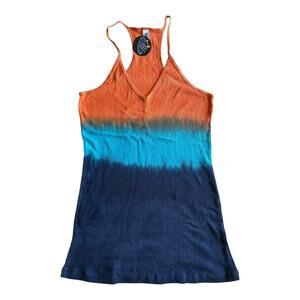 Womens Top Size XL Tie Dye Tank Summery Beachy Vacation Gym